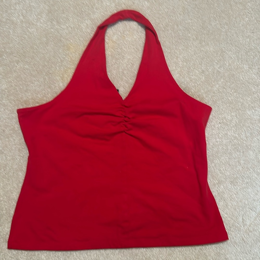 Red halter top new, never worn